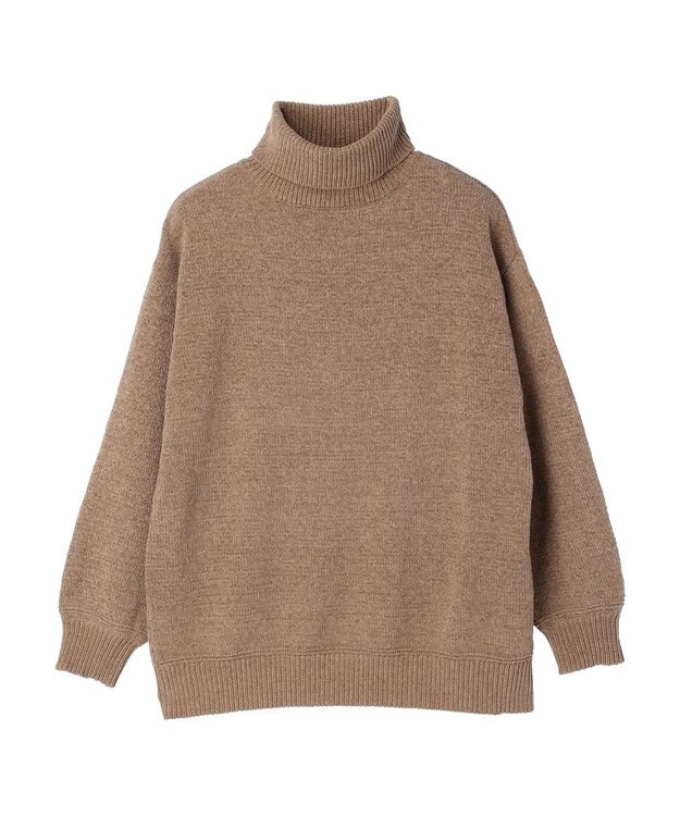 CRAFT STANDARD BOUTIQUE 洗えるコードモールタートルネックプルオーバー Beige