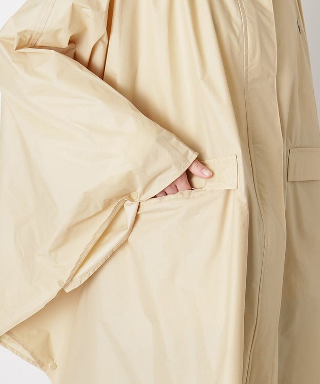 MOONBAT POLO RALPH LAUREN(ポロ ラルフローレン) ポロポニー ポケッタブル レインポンチョ レインコート 無地 フード 収納袋 ロゴ入 レディース ベージュ