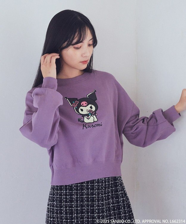 earth music&ecology マイメロディ＆クロミ／ｅａｒｔｈ　レトロアートスウェット Purple