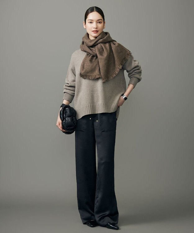 自由区 【カタログ掲載】ドレーピーサテンベイカー パンツ ブラック