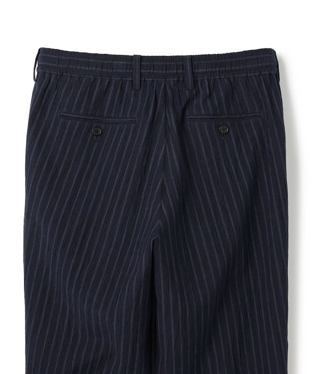 JOSEPH HOMME 【新素材】エアリッジストレッチ ドロスト付タック入りテーパードパンツ / PEGG TUCK ネイビー系1