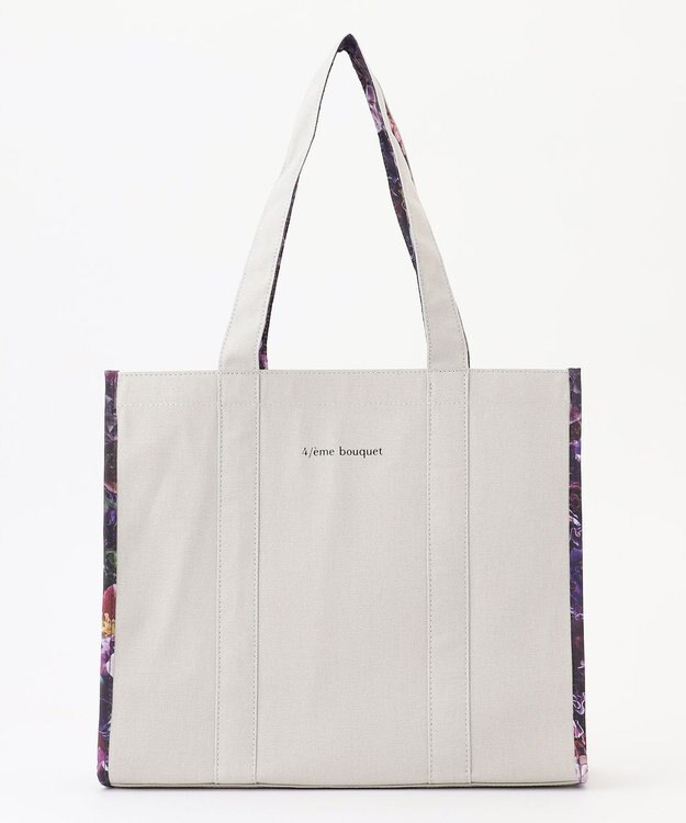 自由区 【カトリエムブーケ】Sac a fleurs プリントバッグ ベージュ