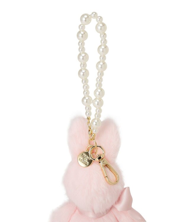 Maison de FLEUR ビジューリボンラビットチャーム Pink