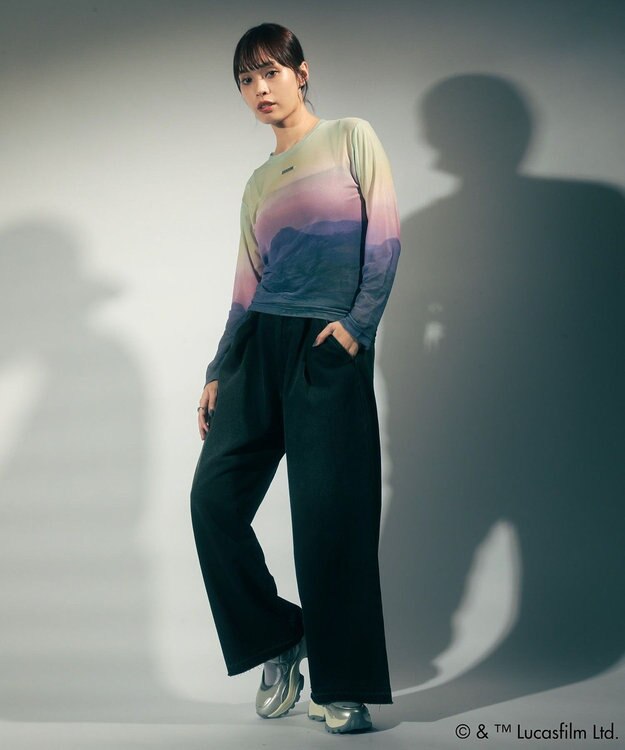 Green Parks ＳＴＡＲ　ＷＡＲＳ／シアープリントＴシャツ Pink