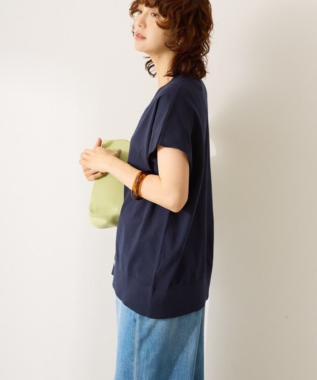 AMERICAN HOLIC 【先行予約】【WEB限定】フレンチスリーブVネックニットカーディガン Navy