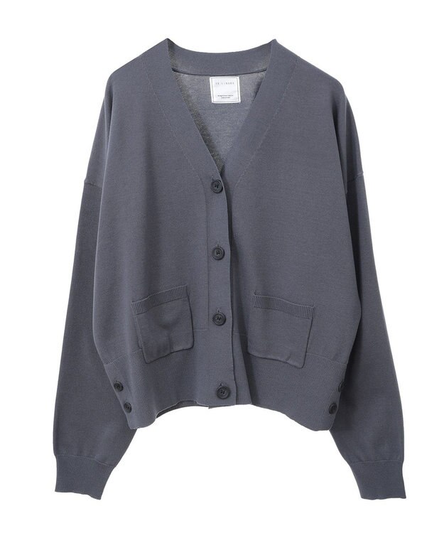 Green Parks ポケット付コンパクトカーディガン Dark Gray
