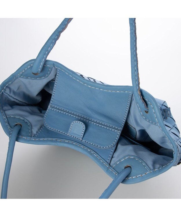 UNBILLION 【訳あり商品】ピークスピーク PEAKS PEAK / 牛革レザーメッシュトートS サックスブルー