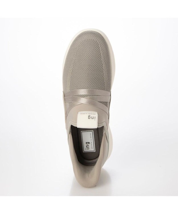 ing <ing>ハンズフリーニットスニーカー グレー