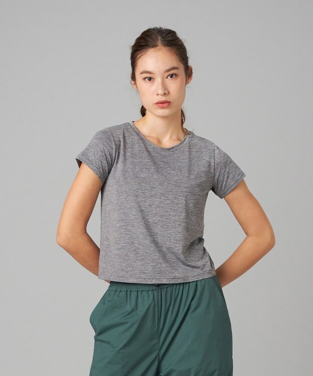 Chacott Chacott BALANCE ドライストレッチリフレクターTシャツ グレー杢