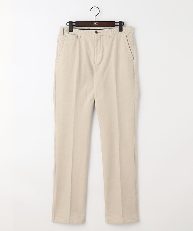 JOSEPH ABBOUD 【裏起毛/ウエスト伸びる】オーガニックコットン2WAYストレッチカルゼ パンツ ベージュ系