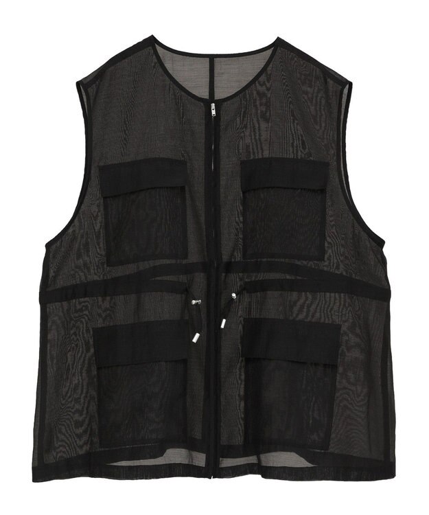 AMERICAN HOLIC シアードロストＷポケットベスト Black