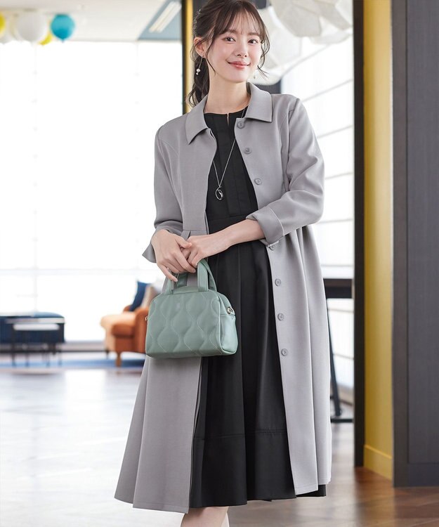 Tiaclasse L 【新色追加】ステンカラードレスコート グレー