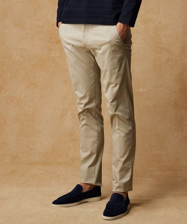 JOSEPH ABBOUD 【ストレッチ/JAPANファブリック】ヴィンテージコットンストレッチ パンツ ライトグレー系