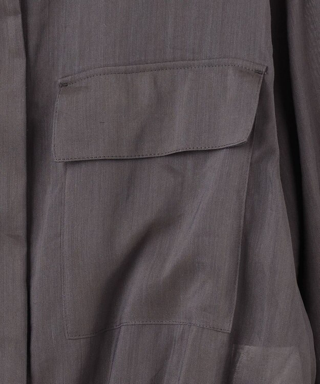 BEIGE， PAULINE / ドローストリングシアーブラウス Slate