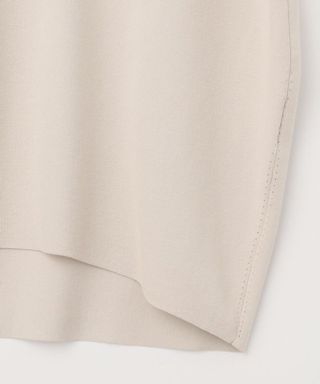 自由区 L 【洗える/セット可】レーヨンポリエステルスムース Vネックニット サンセットグレー