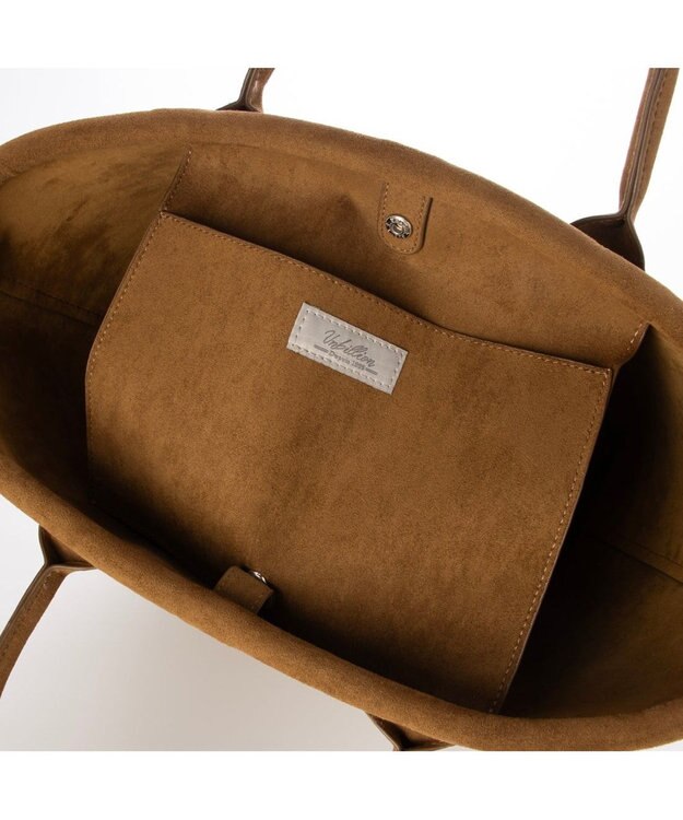 UNBILLION カシュカシュ cache cache / スエード調口元パイピングトート キャメル