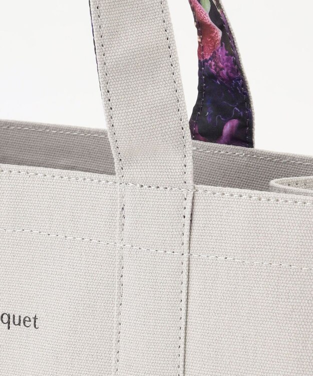 自由区 【カトリエムブーケ】Sac a fleurs プリントバッグ ベージュ