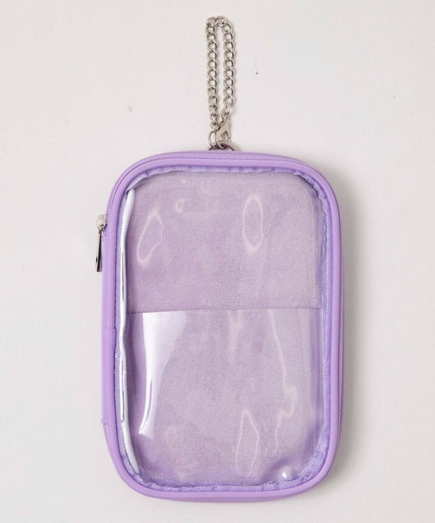 WEGO ソフトタッチアクリルスタンドポーチ ライトパープル