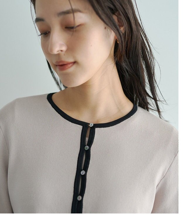 YECCA VECCA 【2点SET】カーディガンセットワンピース Gray Beige