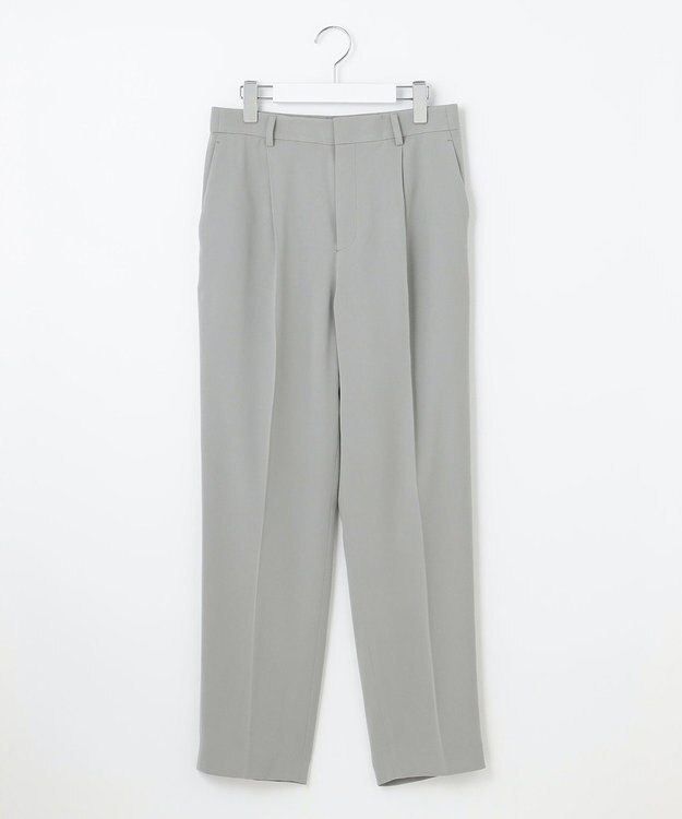 自由区 【XSサイズ～/洗える】ダブルフェイススーティング テーパードパンツ セージ