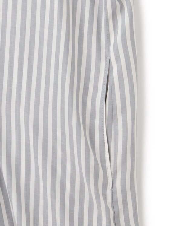 ICB 【接触冷感・洗える】 キュプラローンストライプ ワンピース ティールグレーストライプ系