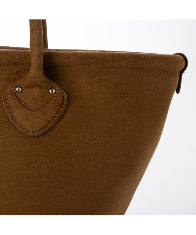 UNBILLION カシュカシュ cache cache / スエード調口元パイピングトート キャメル