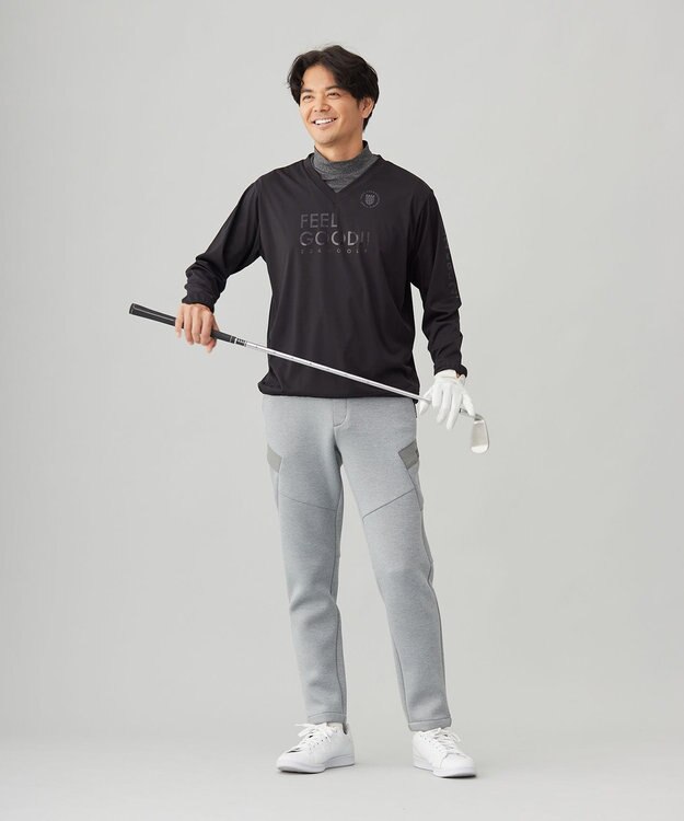 23区GOLF 【MEN】【ストレッチ】ダンボールニットパンツ ライトグレー系