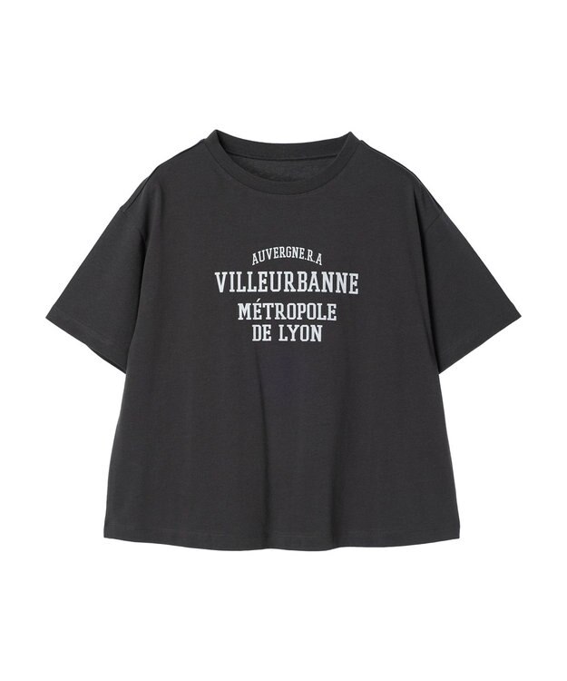 Green Parks 多段カレッジロゴボックスＴシャツ Dark Gray