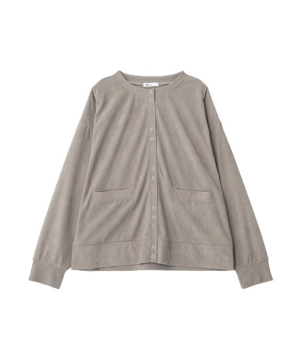 CRAFT STANDARD BOUTIQUE リングドットボタンカーディガン Gray