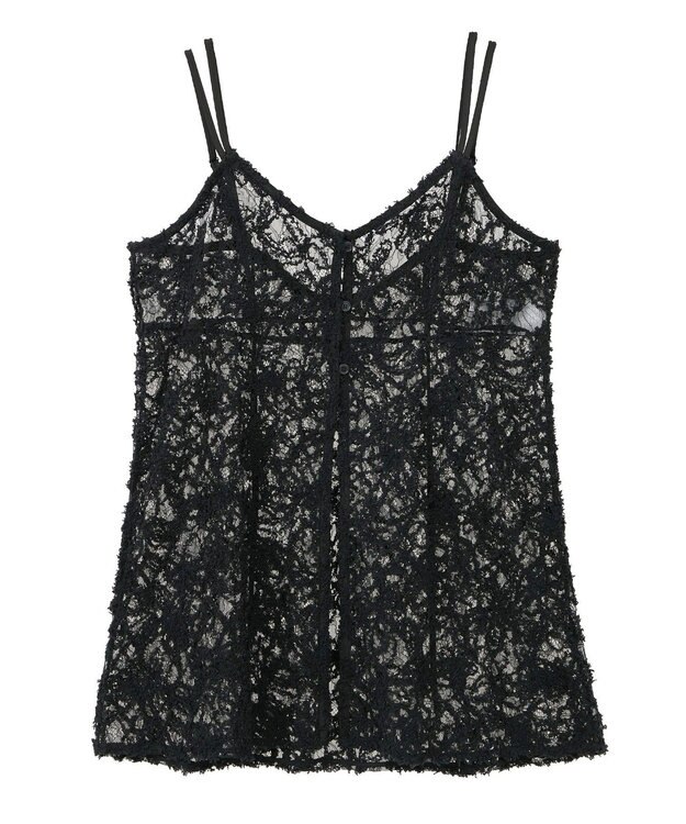 earth music&ecology モールレースキャミチュニック Black