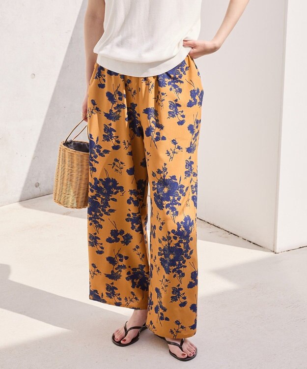 AMERICAN HOLIC 【WEB限定】アソートギャザー柄パンツ Brown