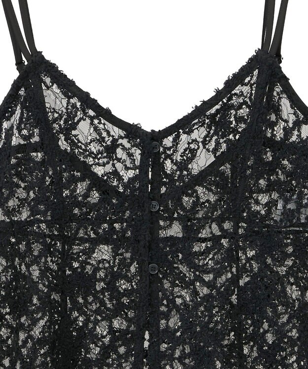 earth music&ecology モールレースキャミチュニック Black