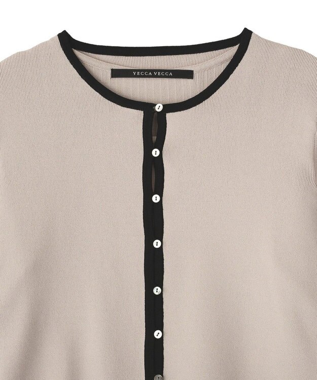 YECCA VECCA 【2点SET】カーディガンセットワンピース Gray Beige