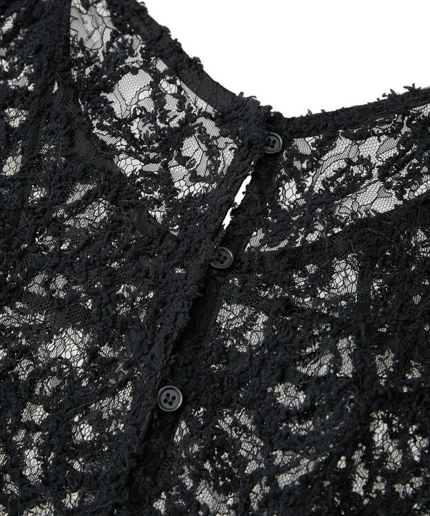 earth music&ecology モールレースキャミチュニック Black