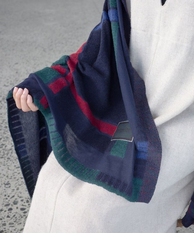 nitorito 【UNISEX】tanbo チェック柄 ストール navy