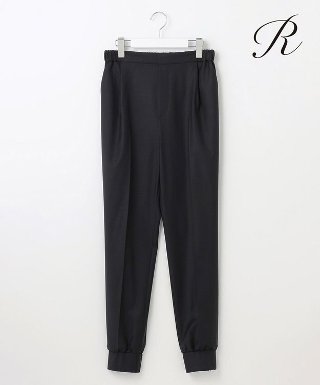 23区 L 【R(アール)】ウールトロストレッチ ジョガーパンツ ブラック系