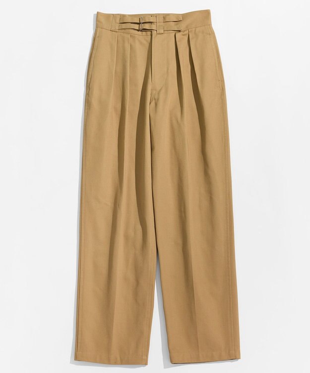 LENO DOUBLE BELTED GURKHA TROUSERS 《UNISEX》 ダブルベルトグルカパンツ BEIGE