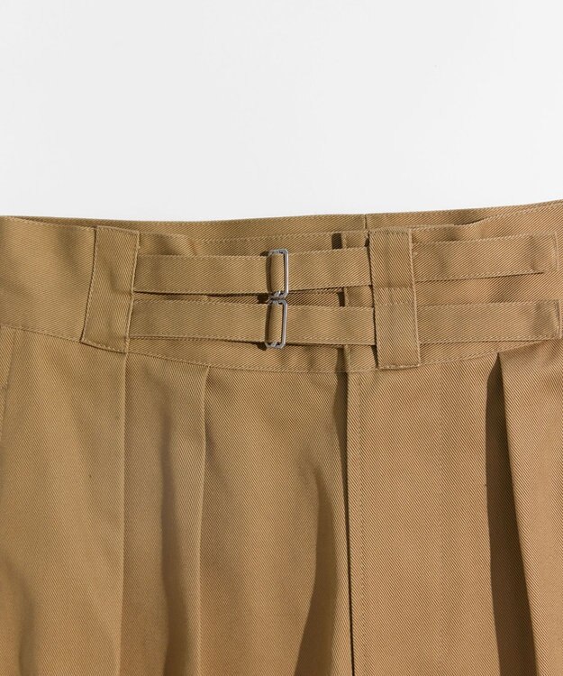 LENO DOUBLE BELTED GURKHA TROUSERS 《UNISEX》 ダブルベルトグルカパンツ BEIGE