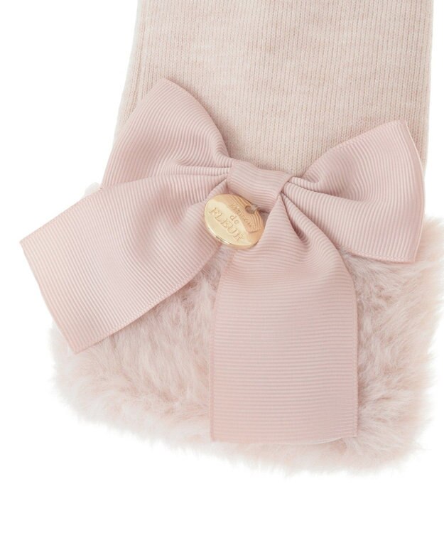 Maison de FLEUR ビッグリボンファーグローブ Light Pink