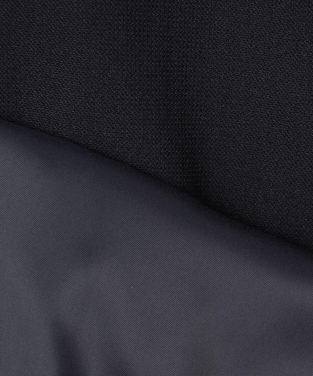 自由区 S 【WEB限定・洗える】カラミストレッチパフスリーブ ワンピース ネイビー系