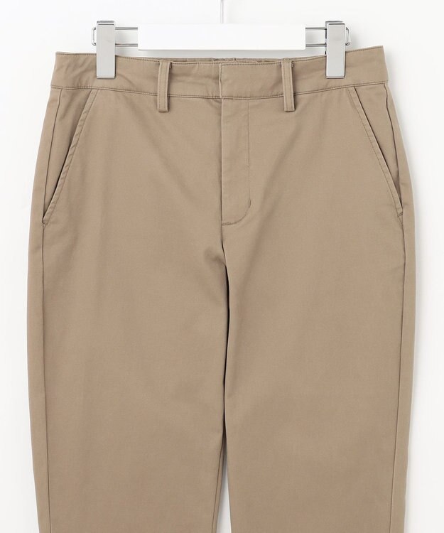 J.PRESS LADIES 【洗える】ピーチサテンストレッチ パンツ ベージュ系