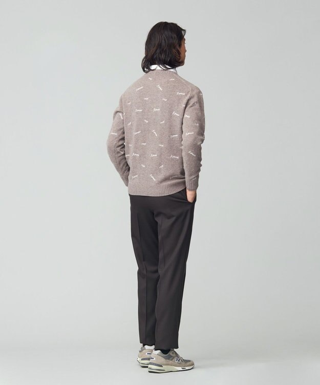 J.PRESS MEN エンブロイダリー クルーネックニット グレー系