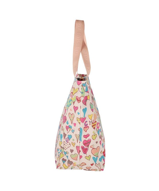 tsumori chisato CARRY コットンハート プリント ハンドバッグ トートバッグ Mサイズ ベージュ