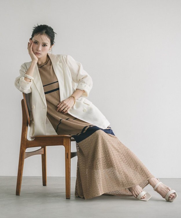 YECCA VECCA シアーテーラードジャケット Ivory