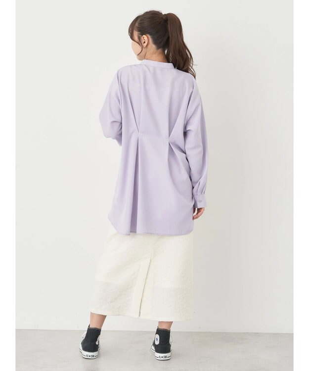 earth music&ecology バックデザインシャツ Lavender