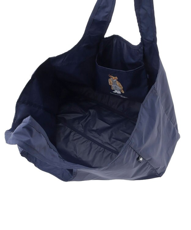 MOONBAT POLO RALPH LAUREN(ポロ ラルフローレン) ポケッタブルレインバッグ SEASON BEAR ポロベア ネイビーブルー