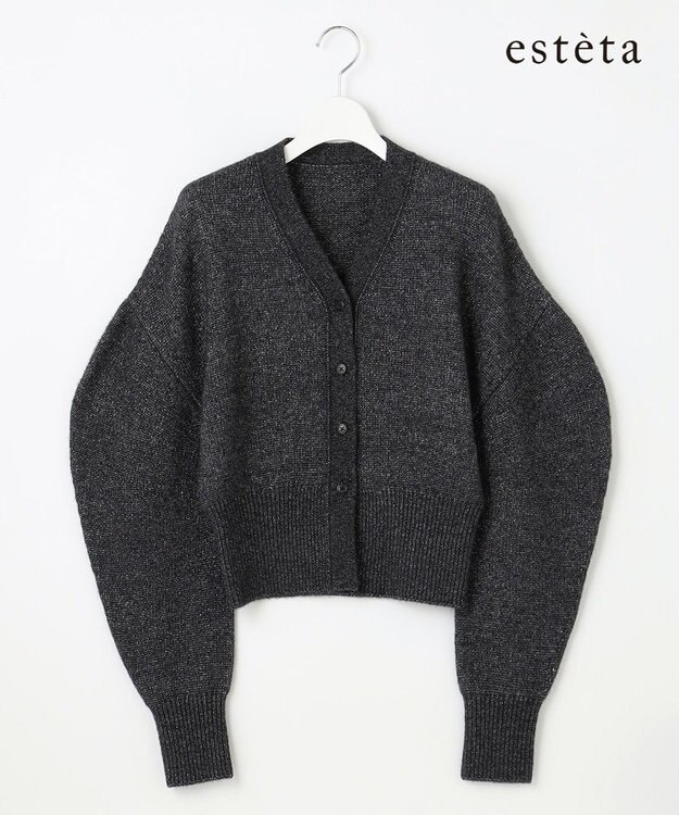 23区 L 【エステータ】シャイニーカーディガン グレー系