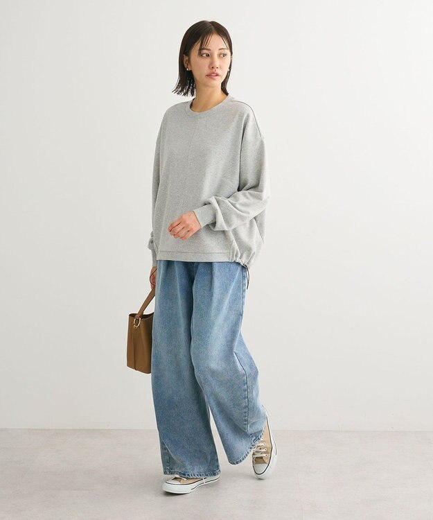 Green Parks ドロストミニ裏毛プルオーバー Gray Mixture