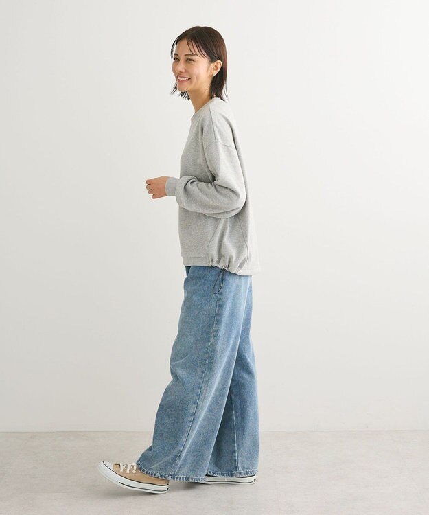 Green Parks ドロストミニ裏毛プルオーバー Gray Mixture