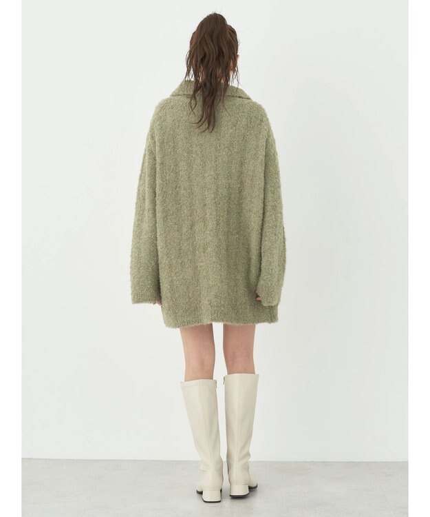 earth music&ecology ブークレハーフジップミニワンピース Khaki